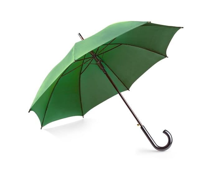 parasol reklamowy automatyczny z drewnianą rączką z nadrukiem ciemna zieleń.jpg