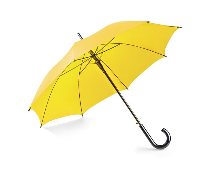 parasol reklamowy automatyczny z drewnianą rączką z nadrukiem star zółty.jpg