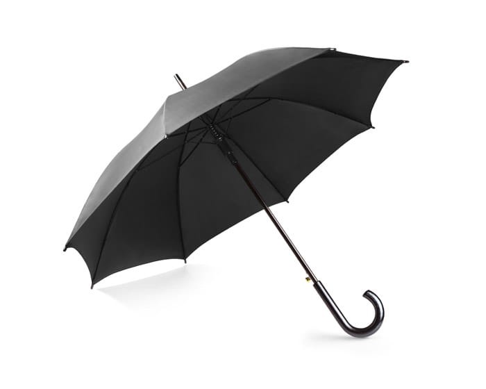 parasol reklamowy automatyczny z drewnianą rączką z nadrukiem star czarny.jpg